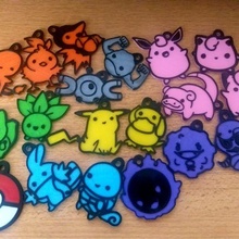 pokemon pack 19 types keychains 3d print model - Mito3D