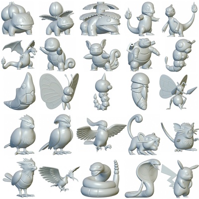 pokémon pack ultra optimiert 3d drucken infernape tyranitar geschichten fliegen spritzen pelipper typhlosion absol dragonite eevee gardevoir lucario umbreon charizard gengar arkanin bulbasaur blaziken 3d print model - Mito3D