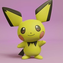 pokemon pichu 3d print model - Mito3D