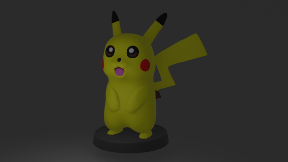 pokemon Pikachu Arte ceniza 3d print model - Mito3D
