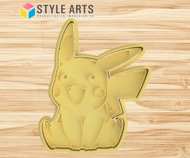 pokemon pikachu cookie cutter - cookies cutting stamp masses porcelain fondant satoshi 3d print model - Mito3D