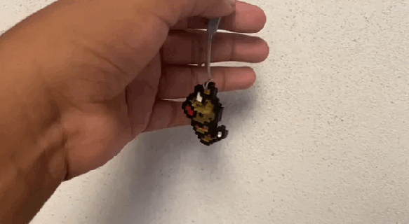 Pokemon pixel chiave catena 13 23 24 Pikachu cenere rojo nintendo juegos videojuegos iniziali verde planta kakuna arbok sperow 3d print model - Mito3D