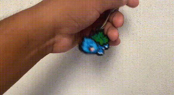pokemon piksel anahtar Zincir 1 7 16 Pikaçu kül Rojo nintendo Juegos videojuegos baş harfleri verde Planta 3d print model - Mito3D