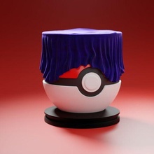 Pokémon pokeball afficher supporter Pikachu poussée Balle charmander plinthe statue buste 3d print model - Mito3D
