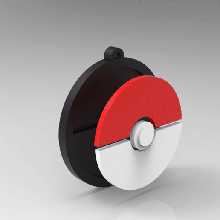pokemon pokeball anahtarlık kolye 3d print model - Mito3D