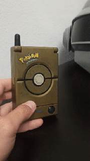 Pokemon pokedex deluxe indietro copertina guaina Pikachu cenere freddo gioco batteria perso sostituire flettere raro Vintage tigre gadget digitale catturare 3d print model - Mito3D