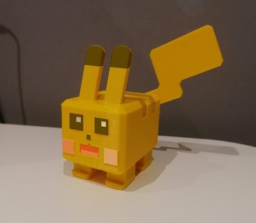 pokemon búsqueda Pikachu juego empujar Lun niños juguete amarillo 3d print model - Mito3D