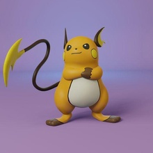 pokemon raichu 3d print model - Mito3D