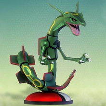 pokemon rayquaza 3d print various figure collectible zbrush 3dmodel 3dprint 3d print model - Mito3D