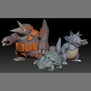 Pokémon Rhyhorn Ford rhyperior Spielzeug Zahl Kunst Spiel Pokemongo Nintendo pokemonzukan Spiele Spielzeuge Skulptur Evolution 3d print model - Mito3D