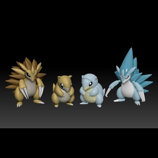 Pokémon sablier sandslash Alolan forme inclus 3d impression modèle jouet figure art Jeu Pokemongo nintendo Pokemonzukan Jeux jouets sculpture évolution 3d print model - Mito3D