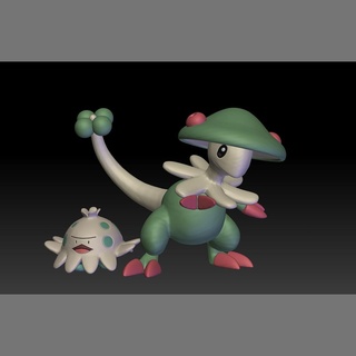 Pokémon cogumelo breloom brinquedo figura arte jogos Pokemongo Nintendo Pokemonzukan brinquedos escultura evolução 3d print model - Mito3D