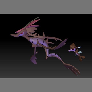 Pokemon scheletro dragalge 3d print model - Mito3D