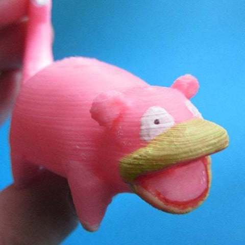 pokemon slowpoke printed parts game toy accessories slow pokeball pink 3D print model - Mito3D