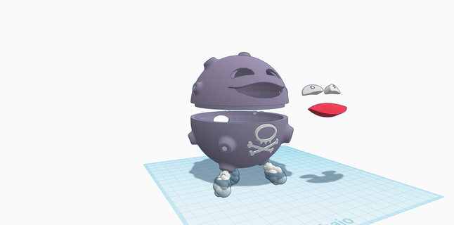 Pokemon Fumo palla vari porta saumerio 3d print model - Mito3D