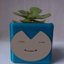 pokemon snorlax square flowerpot pot anime bucket 3d print model - Mito3D