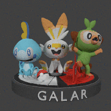 pokemon starters galar updated game noble grookey galley shield sword edli3d jannie 3d print model - Mito3D