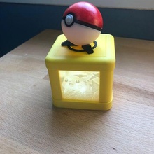 Pokémon estilo litofania luz lito Pikachu bulbizarre Salameche carapuce crianças luminária 3d print model - Mito3D