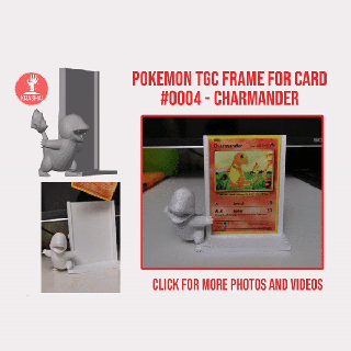 pokemon tcg cuadro tarjeta 0004 charmander crecer 3d print model - Mito3D