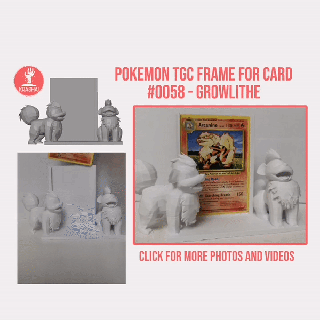 Pokémon tcg quadro Armação cartão 0058 Growlithe 3d print model - Mito3D