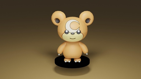 Pokémon Teddiursa tddiursa 3d print model - Mito3D