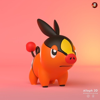 pokemon Tepig oyun Pikaçu kül pokeball oyuncak ev popüler Eevee baskı Ejderha köpek anime manga pinyit emboar hayalet 3d print model - Mito3D