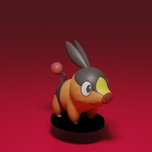 pokemon Tepig 3d print model - Mito3D