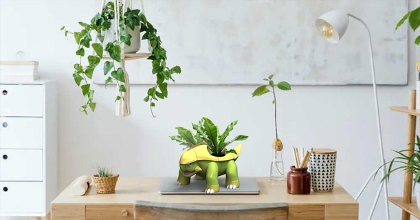 pokemon torterra - maceta Home jardin casa pot low poly animal tortuga collection coleccion pieces 3d print model - Mito3D