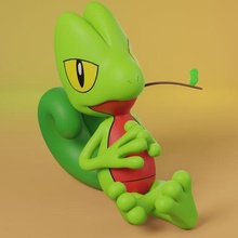 Pokémon treecko 3d print model - Mito3D