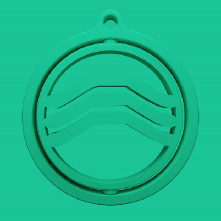 pokemon type metal keychain rotating steel medal trainer rotary flexible flex green pokedex 3d print model - Mito3D