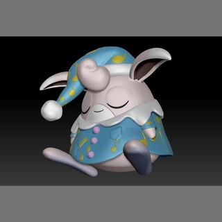Pokemon unire wigglytuff andare dormire stile giocattolo figura arte gioco pokemongo nintendo pokemonzukan Giochi giocattoli scultura Evoluzione 3d print model - Mito3D
