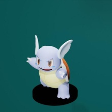 Pokémon wartortle 3d print model - Mito3D