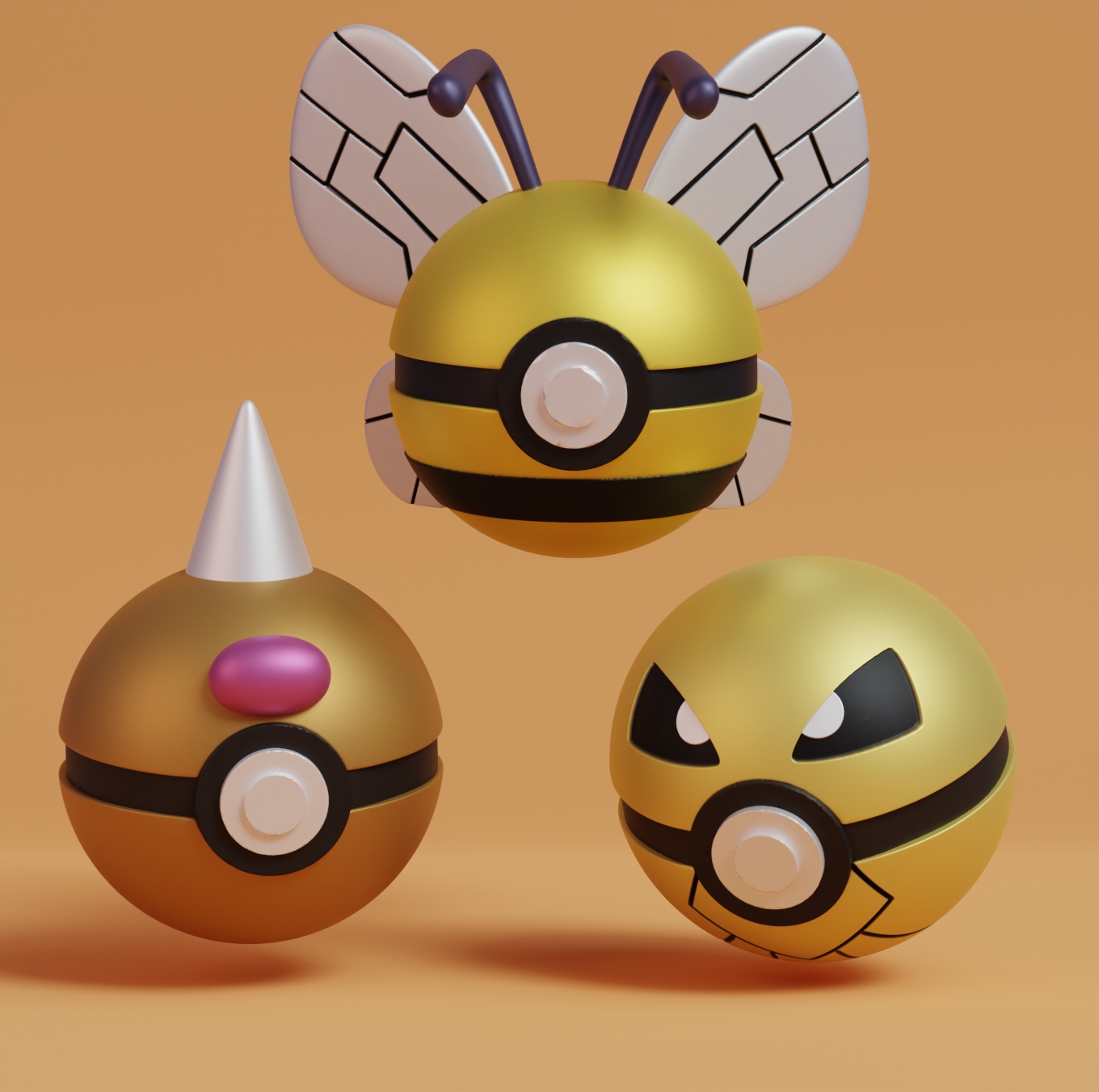 Pokemon Weedle kakuna beedrill pokeball Pikachu giocattolo arte collezione manga fan stampabile Stampa popolare anime eevee San Valentino charizard 3D print model - Mito3D