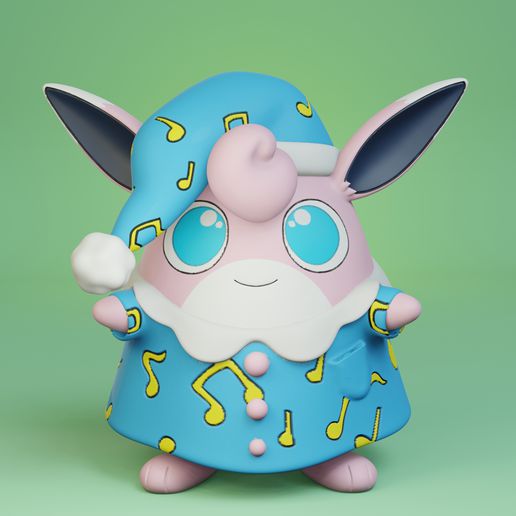 pokemon wigglytuff bedtime style 3D print model - Mito3D