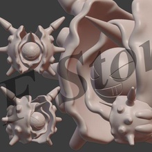 pokemoncloyster arte lfstore Pokémon cloyster gen1 3dprinting Pokemonxyz sol Lua 3d print model - Mito3D