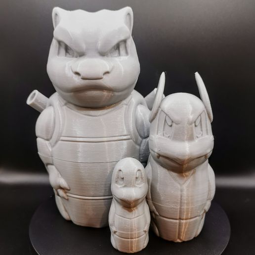 nidification poupée blastoise art Pokémon modèle résine Patreon fdm ventilateur wartortle gicler 3D print model - Mito3D