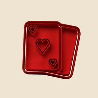poker cartes biscuit coupeur timbre l'amour carte Coupe estampillage 3d print model - Mito3D
