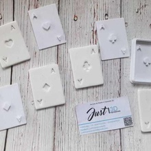 poker cards home cold porcelain fondant mass casino diamond clover hearts pika letters 3d print model - Mito3D