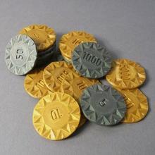 poker chips art-deco-poker Spiel Geld token alle 3d print model - Mito3D
