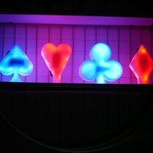 poker lights light heart spade club diamond art toy cool room night 3d print model - Mito3D