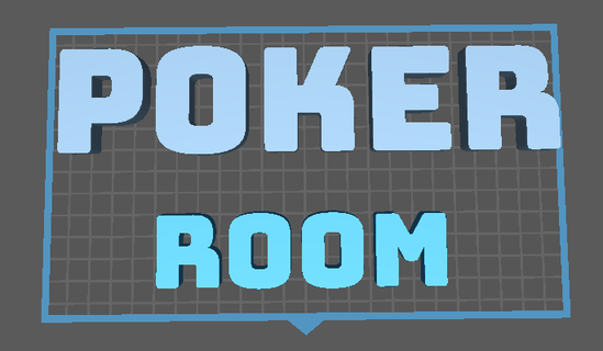 póker habitación letra juego tarjetas casino 3d print model - Mito3D