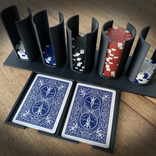 pokerdash - meilleur poker rack à jouer au texas hold'em jeu pokergame cardrack pokerchip la puce pièce de monnaie jetons playcards en jouant em maintenez-la enfoncée carte cartes pokercard le 3D print model - Mito3D