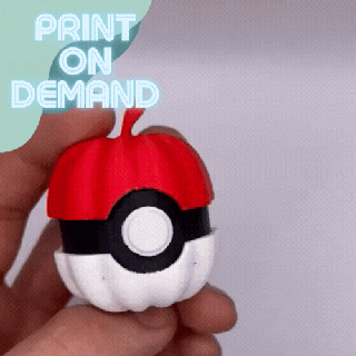 poketrouille pokeball citrouille Halloween Pokémon 3d print model - Mito3D