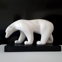 kutup ayısı sanat ot yiyen heykel vahşi hayvan 3d print model - Mito3D