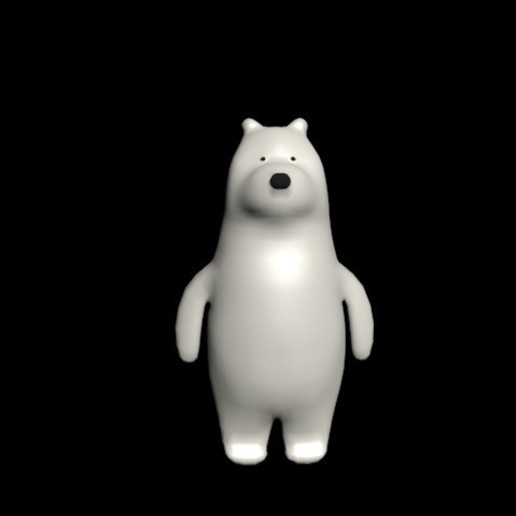 kutup ayı Sanat oyuncak karikatür stl obj 3D print model - Mito3D