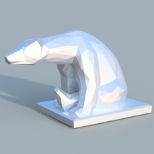 polar bear animal art sculpture math decoration ice 3d print model - Mito3D