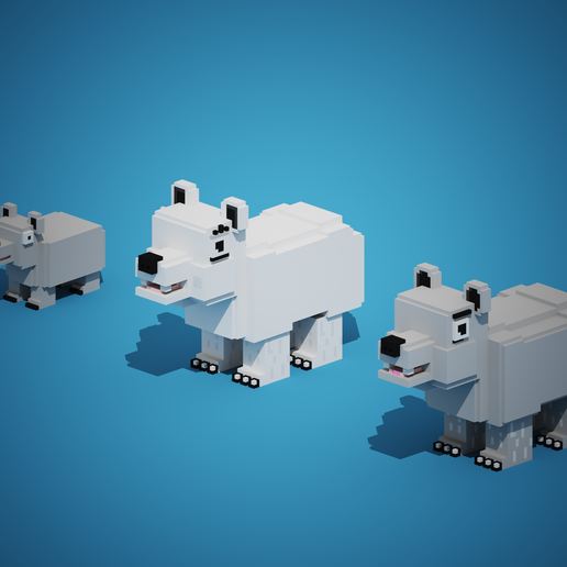 polar Urso animal 3D print model - Mito3D