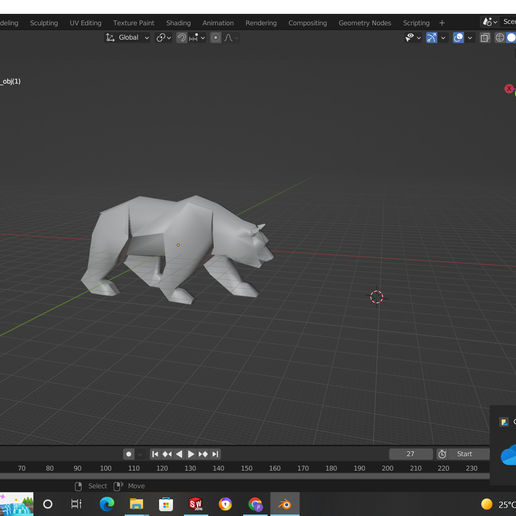 polar bear 3D print model - Mito3D