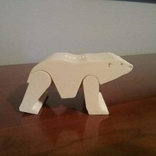 polar bear - print place in mechanical_toys 3d print model - Mito3D