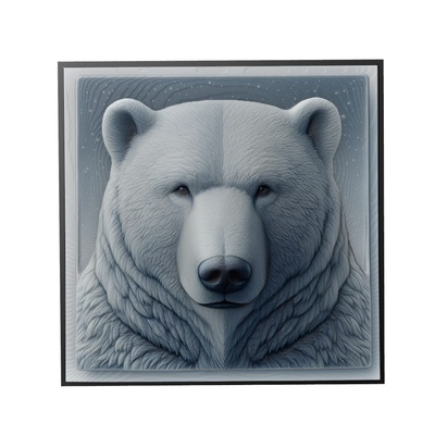 polar urso animal alívio arte animais yeggi mito3d fracasso google pingentes medalhão relief wall art parede 3d print model - Mito3D